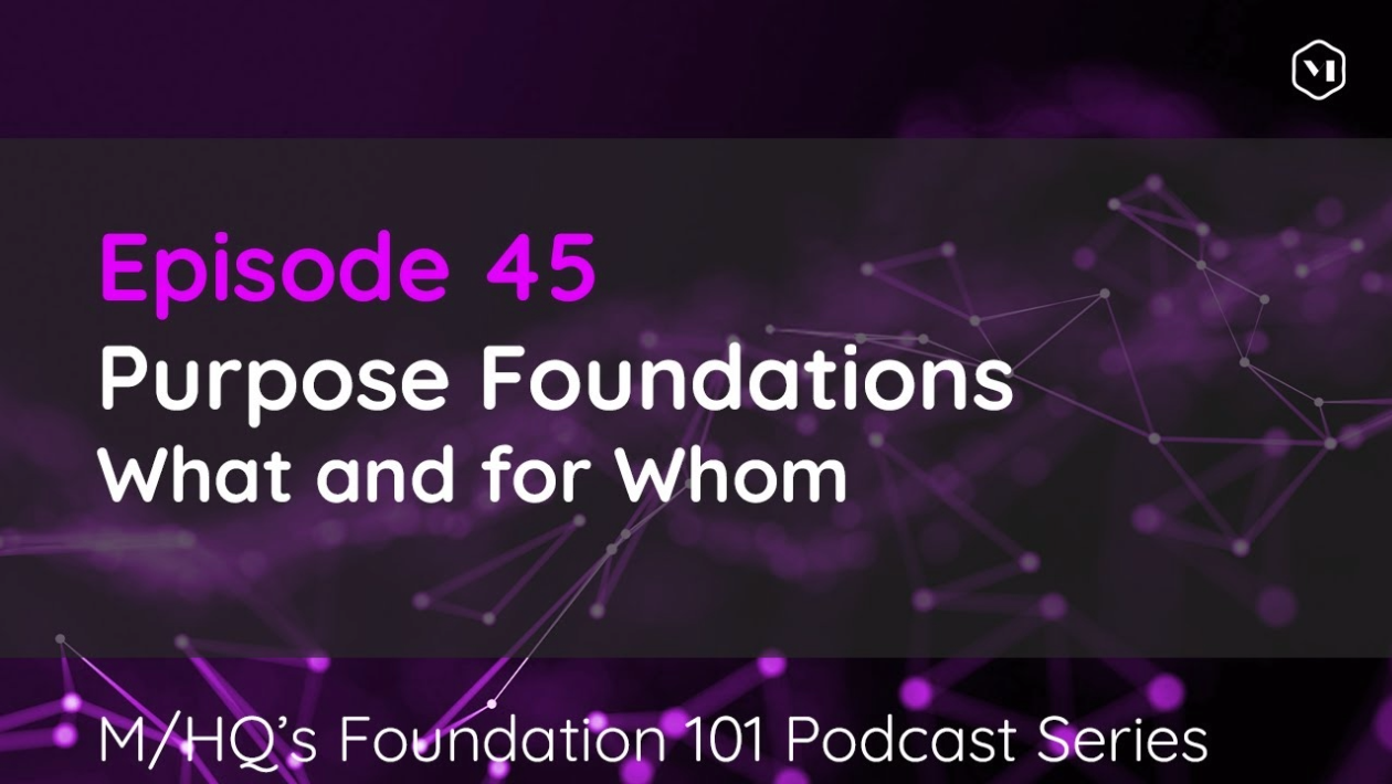 Episode 45 − Purpose Foundation – What and for Whom