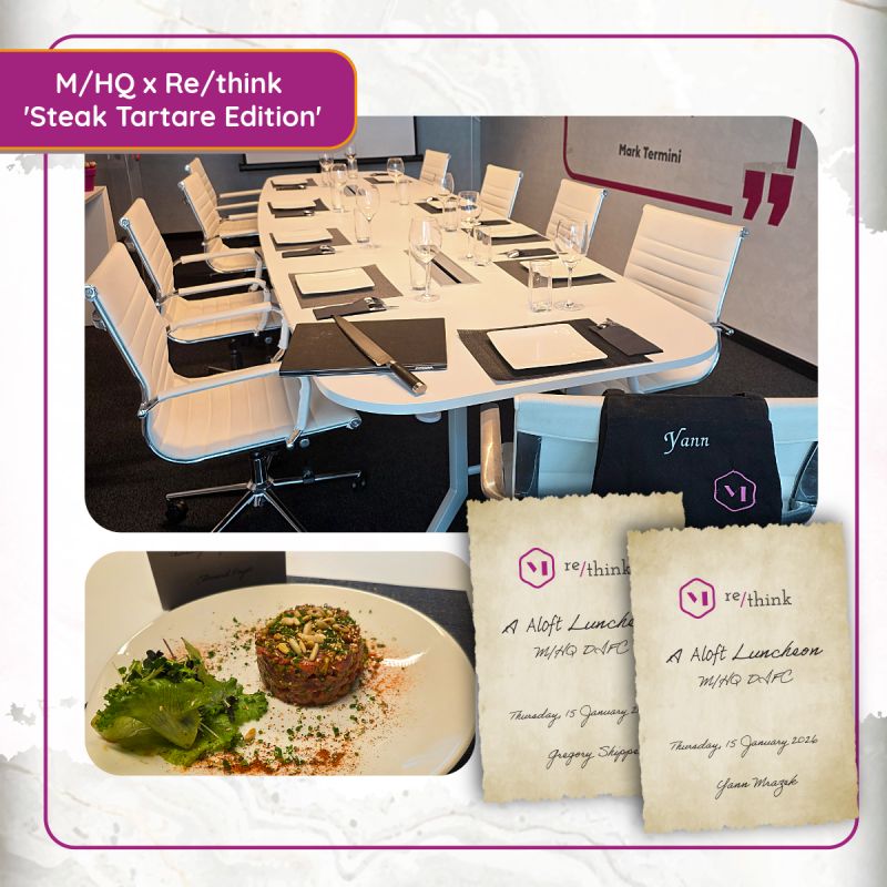 M/HQ x Re/think’s ‘An Aloft Luncheon’ – Steak tartare edition!
