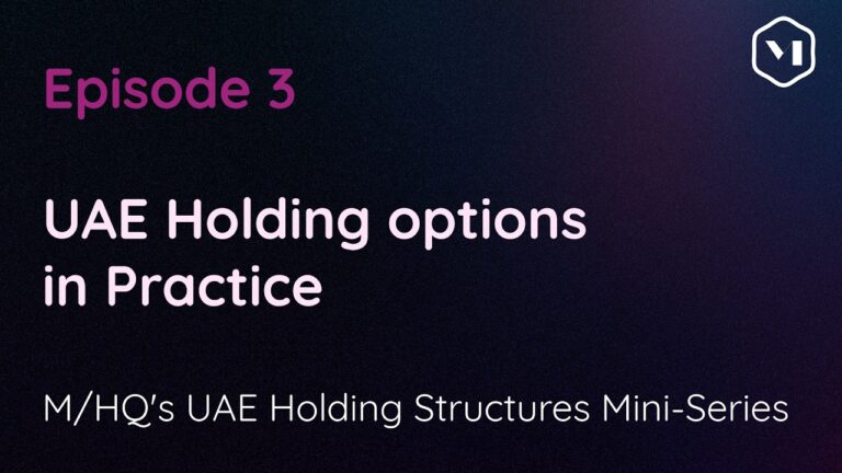 Episode 3 − UAE Holdings in practice