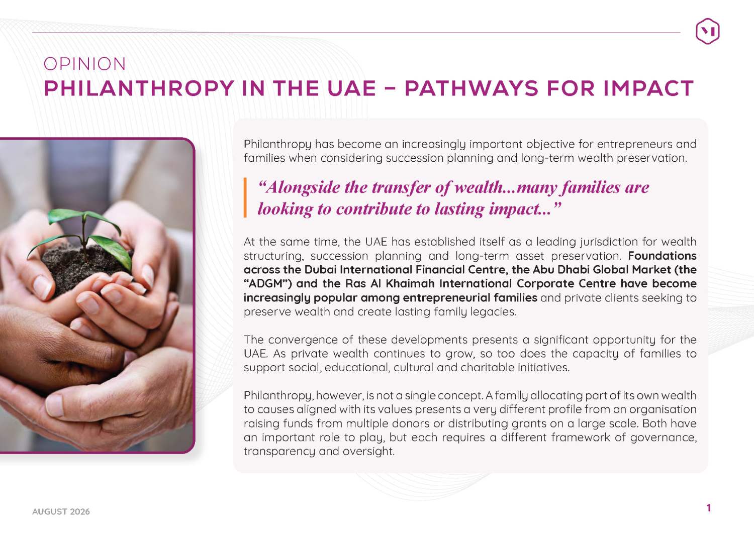 Opinion - Philanthropy in the UAE – Pathways for Impact